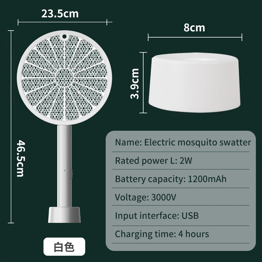 

Mosquito Killer Lamp With UV Lamp USB 3000V Anti mosquito Electric Bug Zapper USB Rechargeable Summer Fly Swatter Trap Flies