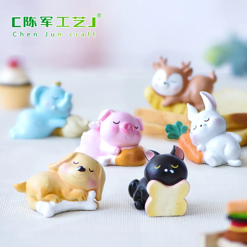 

Cute Mini Rabbit Elephant Dog Pig Deer Animal Micro Fairy Garden Miniature Terrarium Succulent Decoration Ornaments Accessories