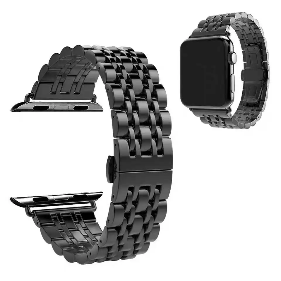 Ремешок из нержавеющей стали для apple watch band 42 мм 38 4 3 5 44 40 iwatch series Link браслет |