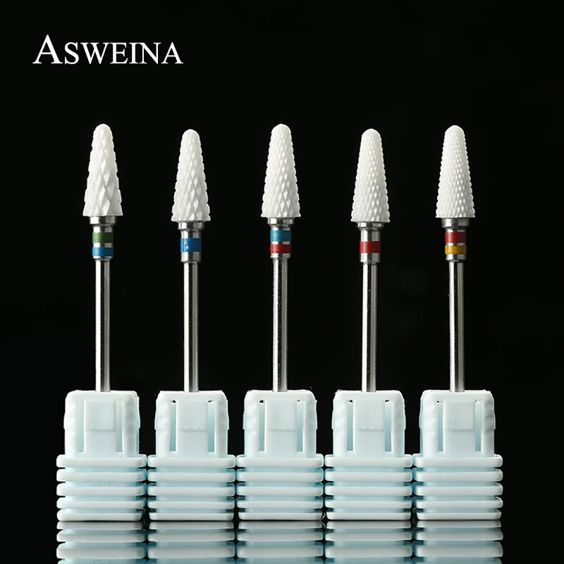 ASWEINA 1 шт. керамические фрезы для ногтей электрические острые вращающиеся