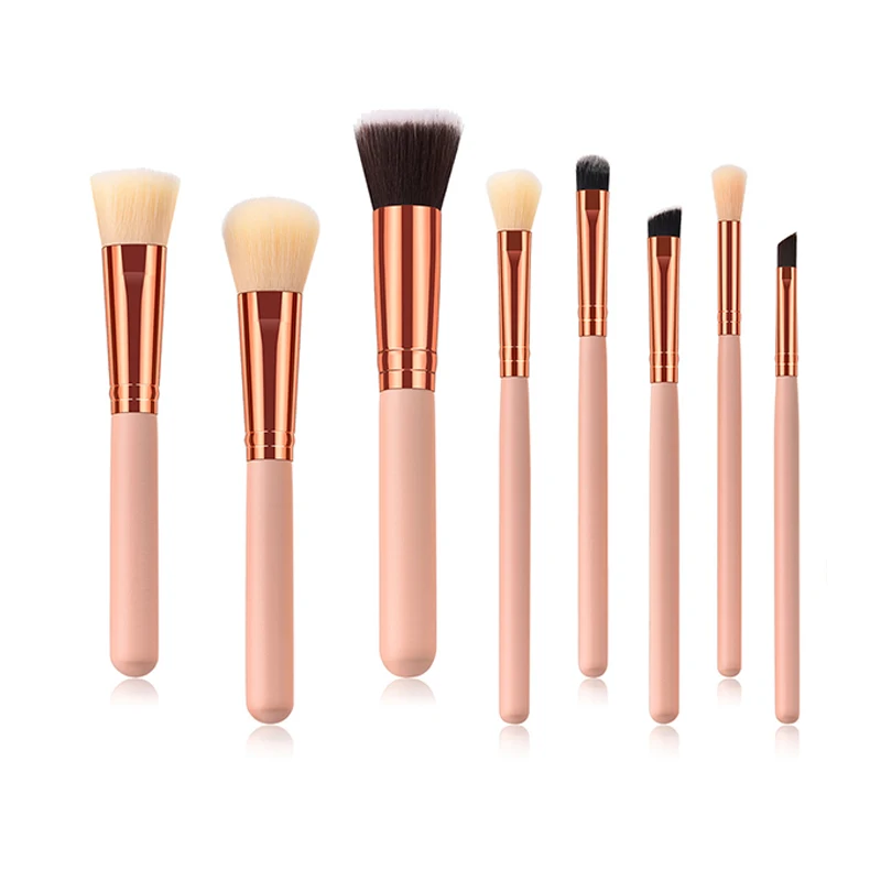 

8pcs Professional Pink Makeup Brushes Set Make Up Powder Beauty Cosmetic Tools Kit Soft Eye Shadow Lip Pinceaux Maquillage