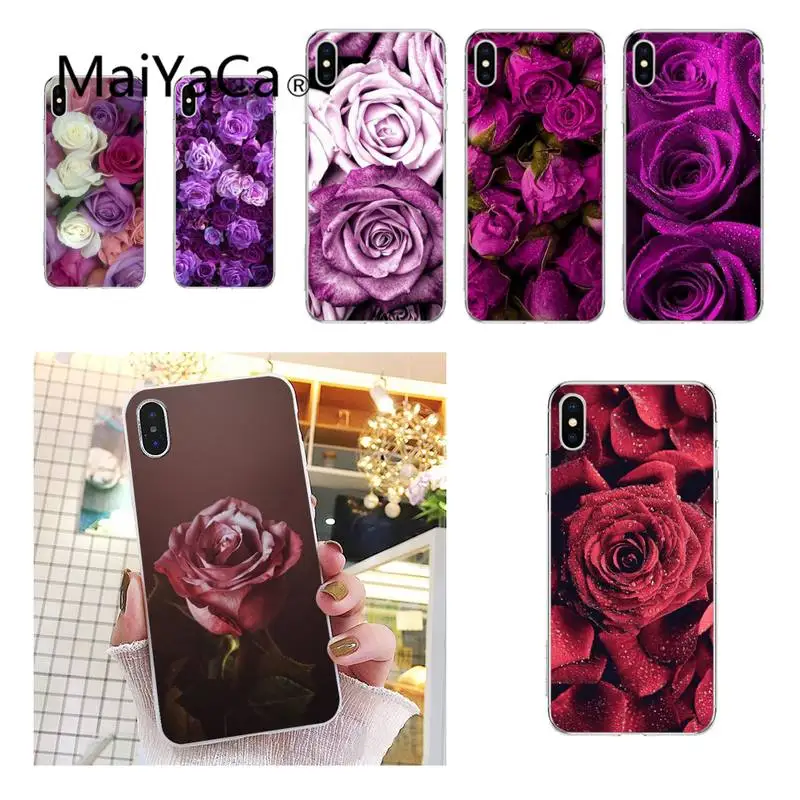 Чехол для телефона MaiYaCa rose flower iPhone 12 8 7 6 6S Plus X XS MAX 5 5S SE XR 11 pro promax|Бамперы| |
