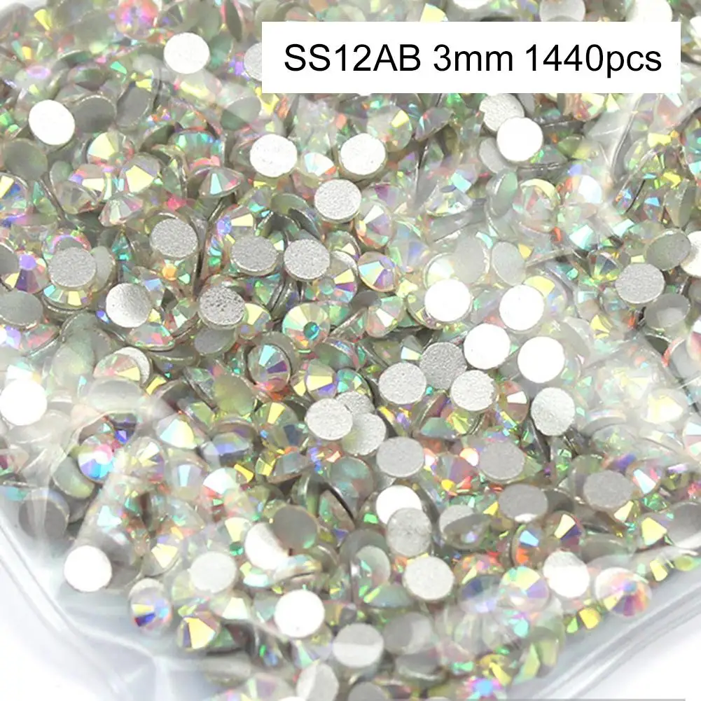 

1440 шт., блестящие стразы для дизайна ногтей, A3