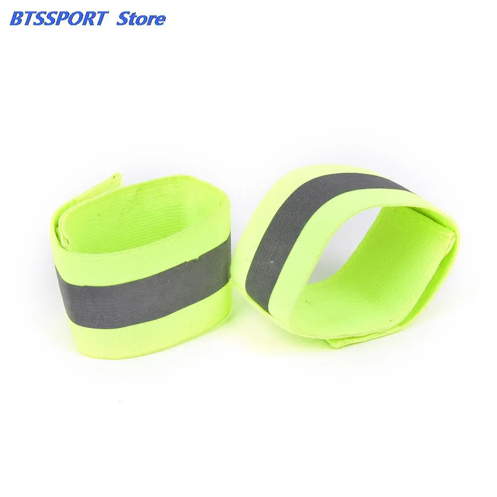 

2Pcs/Pair Green High Visibility Double Reflective Wristband Bracelet Band Running Night Cycling Jogging Safety Reflector Armband