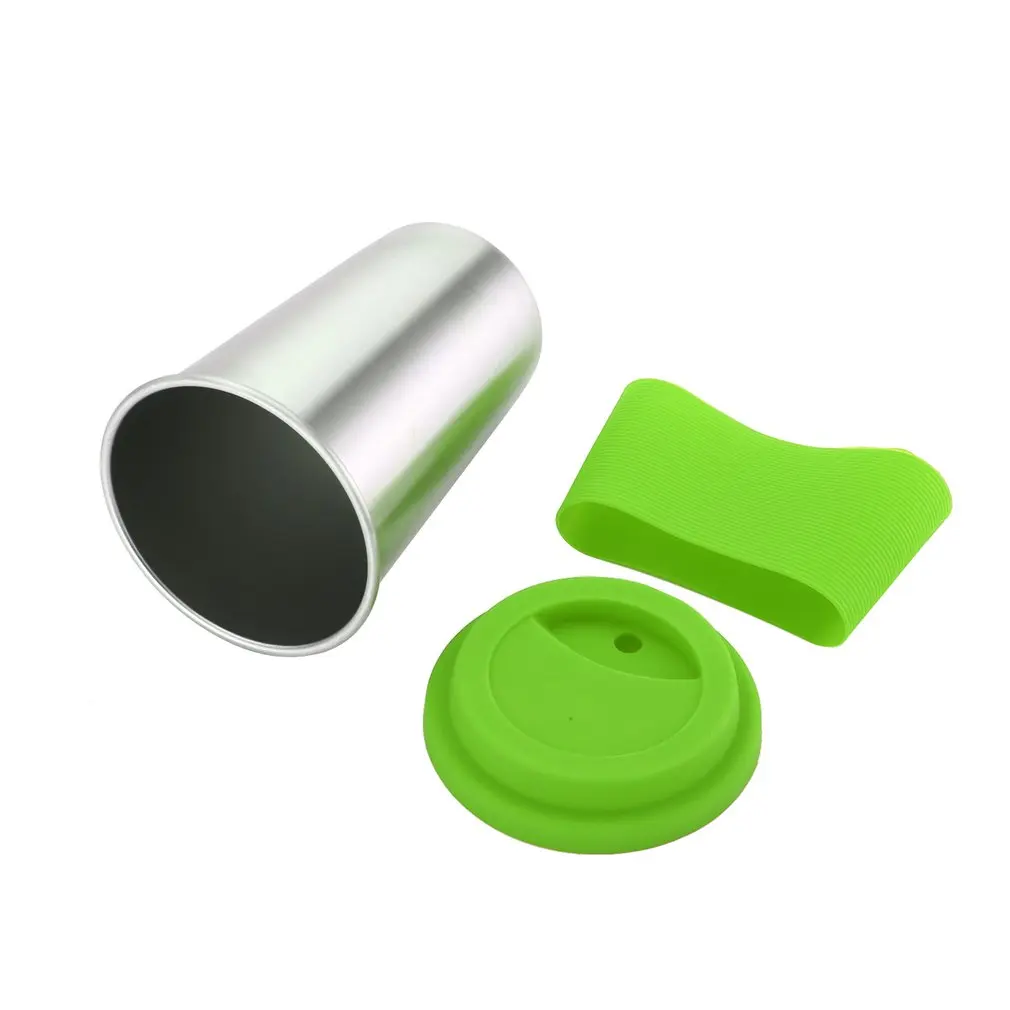 Портативный силиконовый Нержавеющая сталь бутылка для воды Кофе Чай пива с