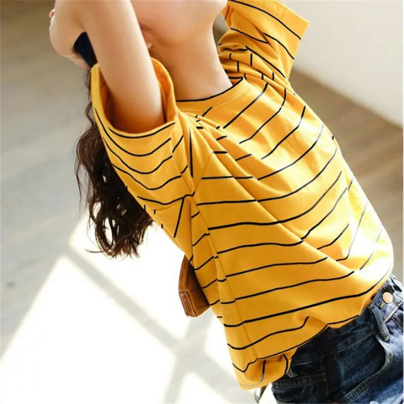 

Women Summer Shirt Korean Stripe Print Short-sleeve Blouse Harajuku Kawaii Shirts Fashion Female Casual Shirts Blusas