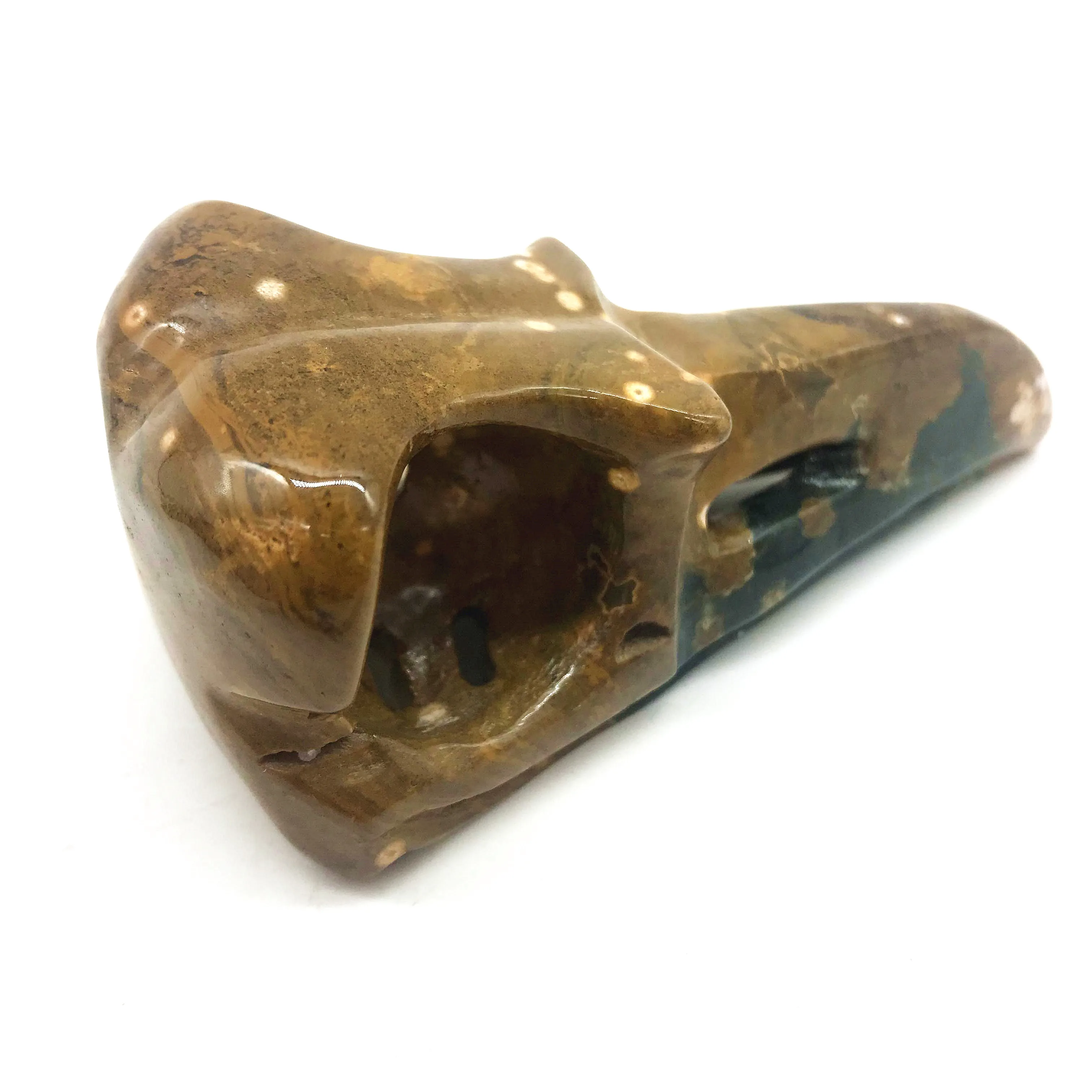 About 90g natural hand carved ocean jasper raven skulls crystal beaks for crafts | Дом и сад