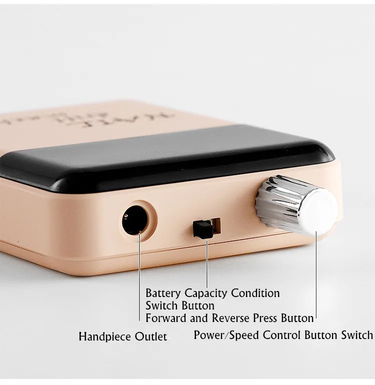 Электрическая мини машинка для маникюра с регулировкой скорости и
