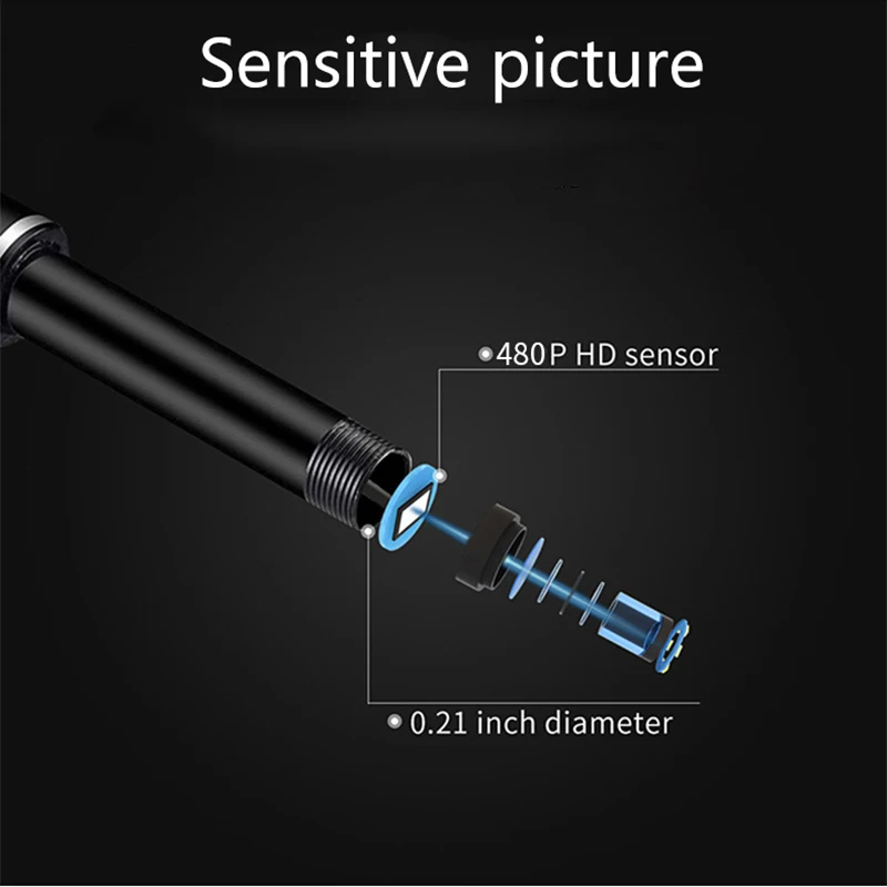 Эндоскоп для чистки ушей 3 в 1 HD720P USB бороскоп инспекционные ушные палочки с 6 регулируемая светодиодная лампа мини-Ушная туннельная камера