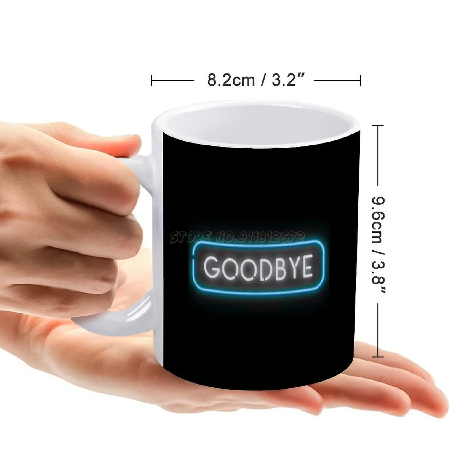 Белая кружка Good Bye белая керамическая чайная чашка подарок на день рождения