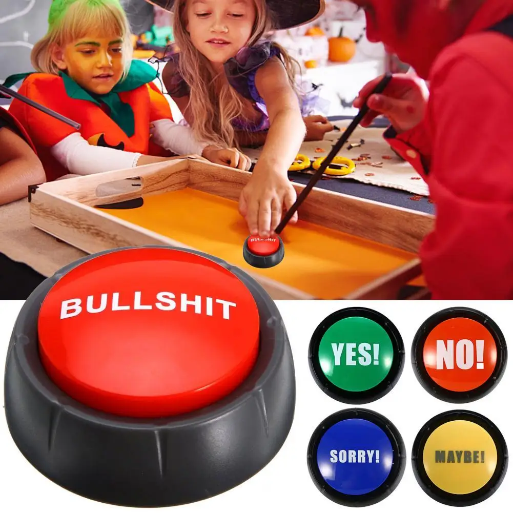 Electronic Loudspeaker Button Bullshit Maybe No Sorry Yes Sound Talking Button Home Office Party Funny Toy Kids Adult Toy Gift