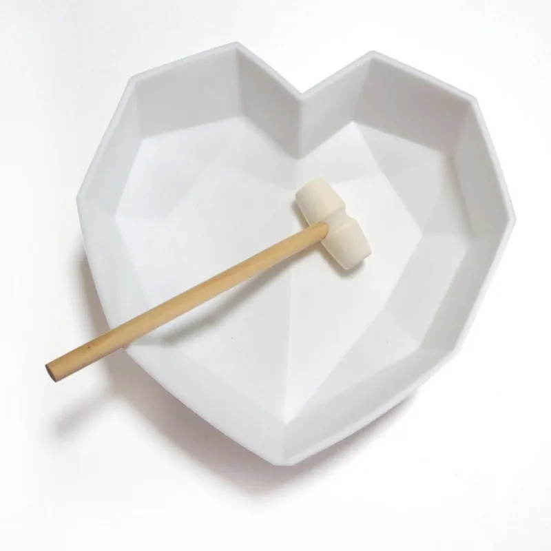 

s-Diamond heart shaped mousse cake mould tray DIY mousse chocolate cake grinding tool set combination