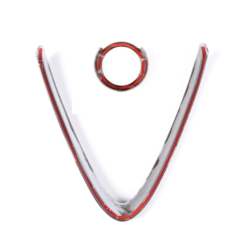 

Car Front Grill Logo Circle Sticker Decoration Frame ABS Carbon Fiber For Alfa Romeo Giulia 2017 2018 2019 2020 Car Accessories