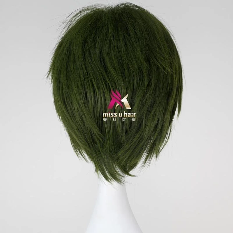 Japanese Anime kurokos basket Green wig kuroko no basuke Midorima Shintaro green straight Comic role play hair + cap |