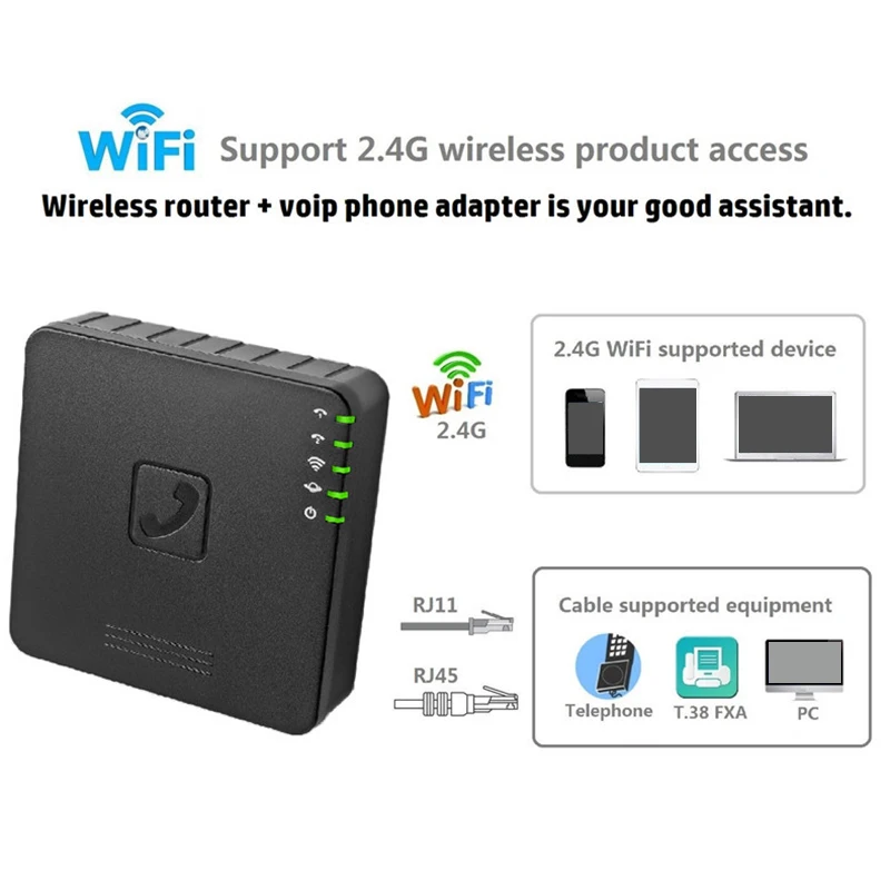 VoIP беспроводной маршрутизатор с 2 портами голосовой связи по IP GT202 WIFI VOIP шлюз