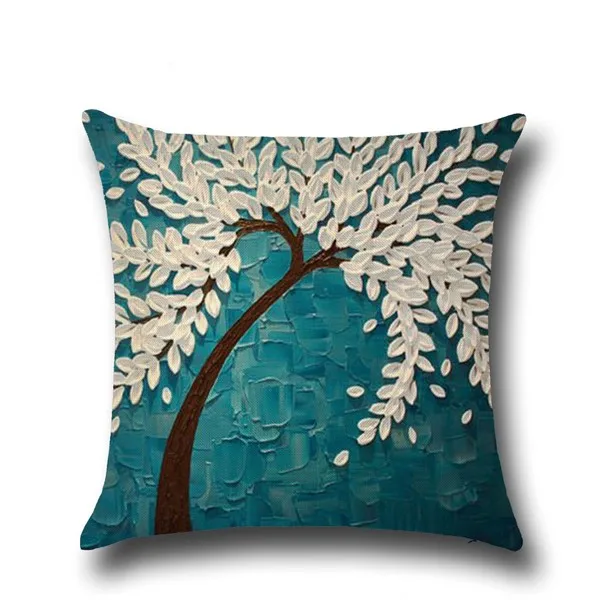 

Nordic Tree Three-dimensional Painting Pillows Decor Home Decoration Cotton Pillow Case 45*45cm Cushion Cover For Sofa Car