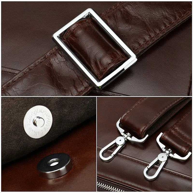 

WESTAL Bag Men's Briefcase/Genuine Leather Laptop Bag Leather Office Bags for Men Briefcase Laptop Business Tote for Document