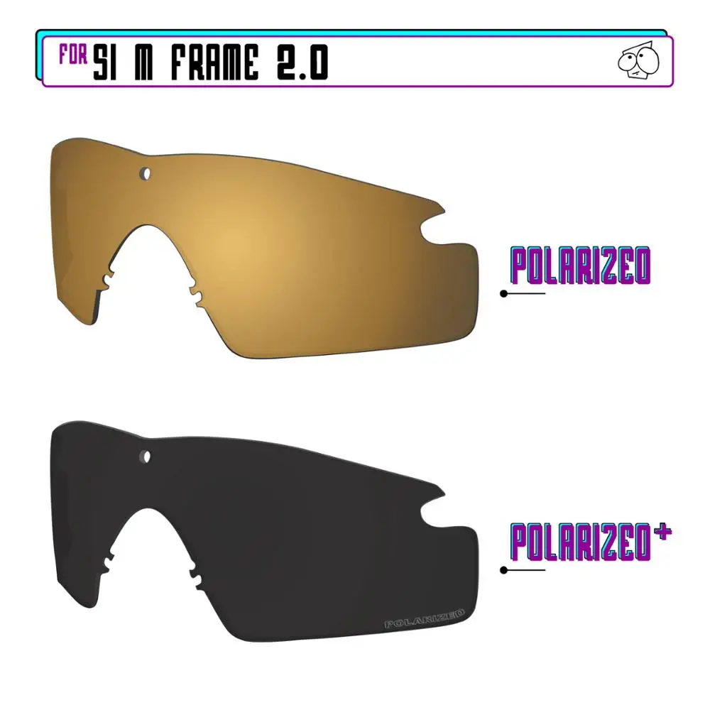 EZReplace Polarized Replacement Lenses for - Oakley Si M Frame 2.0 Sunglasses - BlackPPlus-GunmetalP