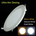 Ультра-тонкий светодиодный светильник s, встраиваемый потолочный светильник, точечный светильник с драйвером, теплый белыйнатуральный белыйхолодный белый, светодиодный светильник