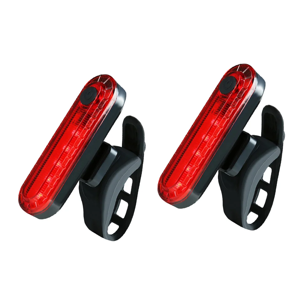 

2PCS Taillight USB Rechargeable Safety Warning Light Super Bright Rear Light Night Riding Accessories (Red)