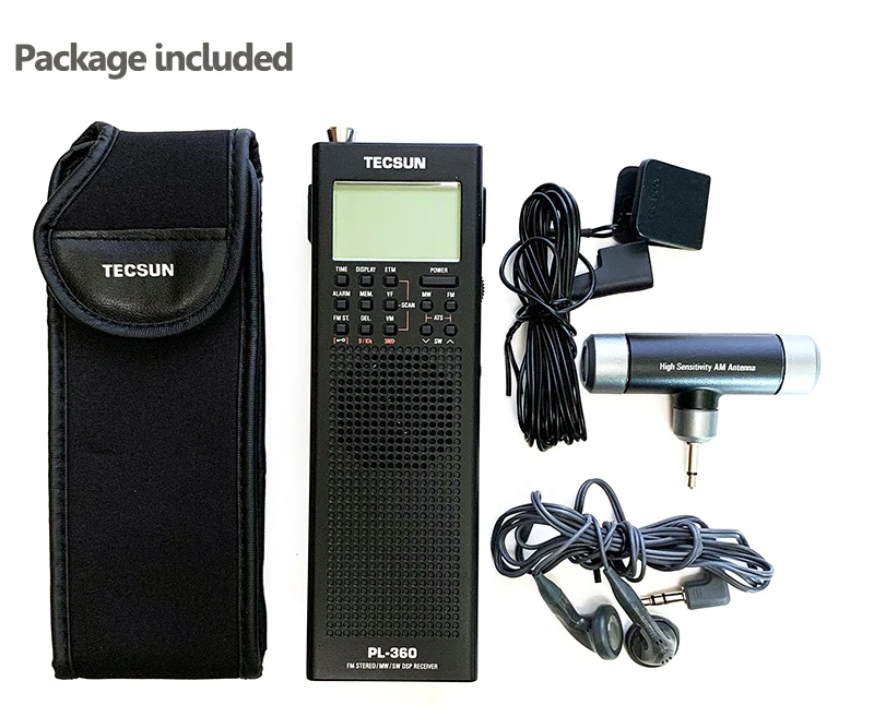 Приемник DSP Tecsun PL-360 радио FM MW SW LW + Внешняя антенна AM портативное радио-рекордер