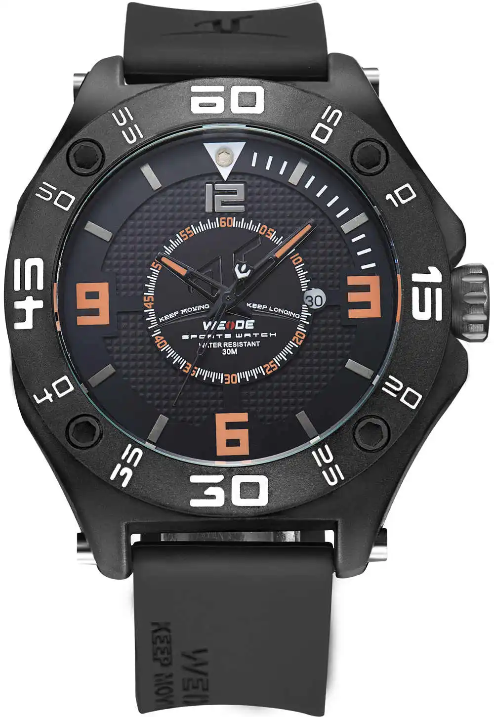 Лучшая цена мужские Модные Аналоговые часы с календарем черный силиконовый