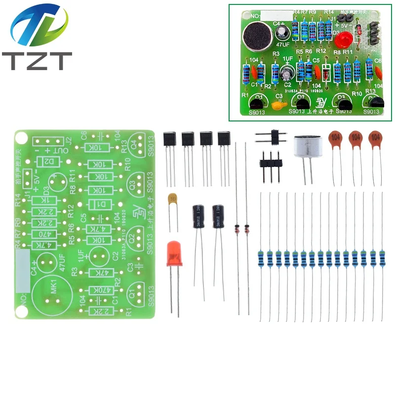 Завеса электронный акустический хлопок Управление переключатель DIY Kit звук