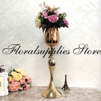 new marriage decorative flower vases gold metal candle holder candle stand wedding centerpiece 10pcslot