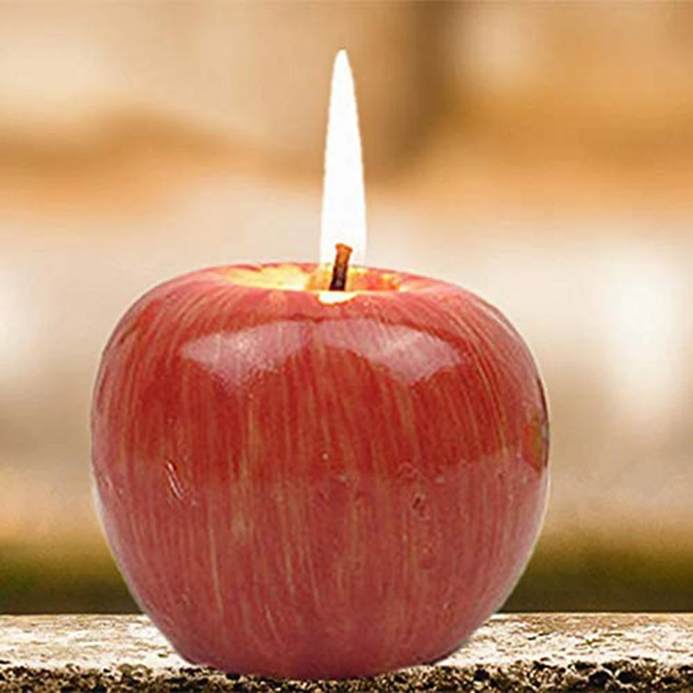 

Scented Candles Creative Simulated Apple Candle Home Decor Birthday Christmas Eve Wedding Party Fruit Candles Decoration