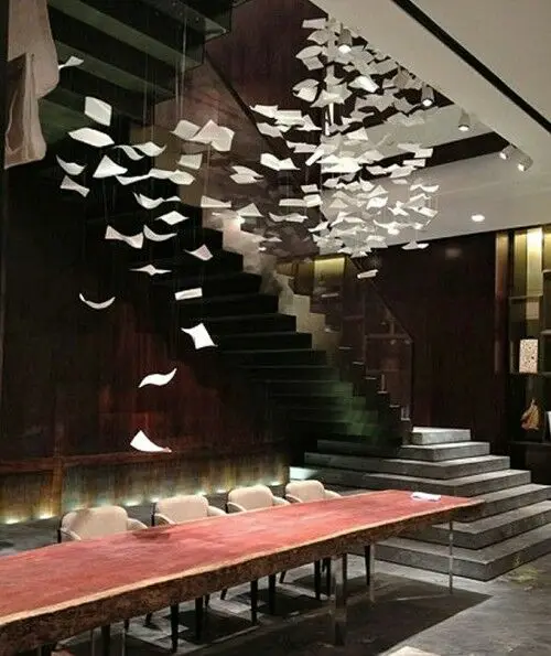 Чайный домик кабинет в древнем стиле тайцзи модель дома винтажная люстра