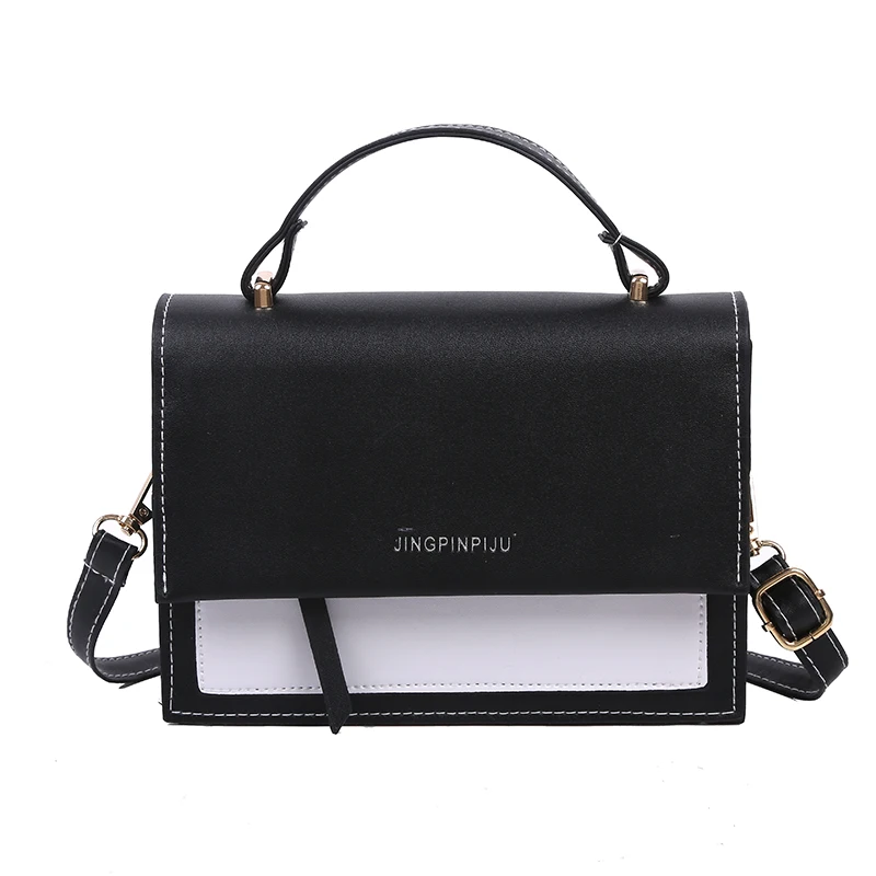 

Contrast color PU Leather Crossbody Bags For Women 2021 Travel Handbag Fashion Simple Shoulder Simple Bag Ladies Cross Body Bag