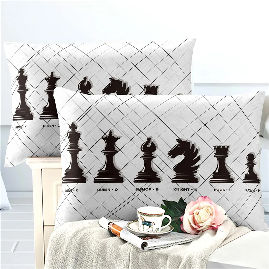 HELENGILI 3D Bedding Set International Chess Print Duvet Cover Bedcloth with Pillowcase Bed Home Textiles #GJXQ06 | Дом и сад