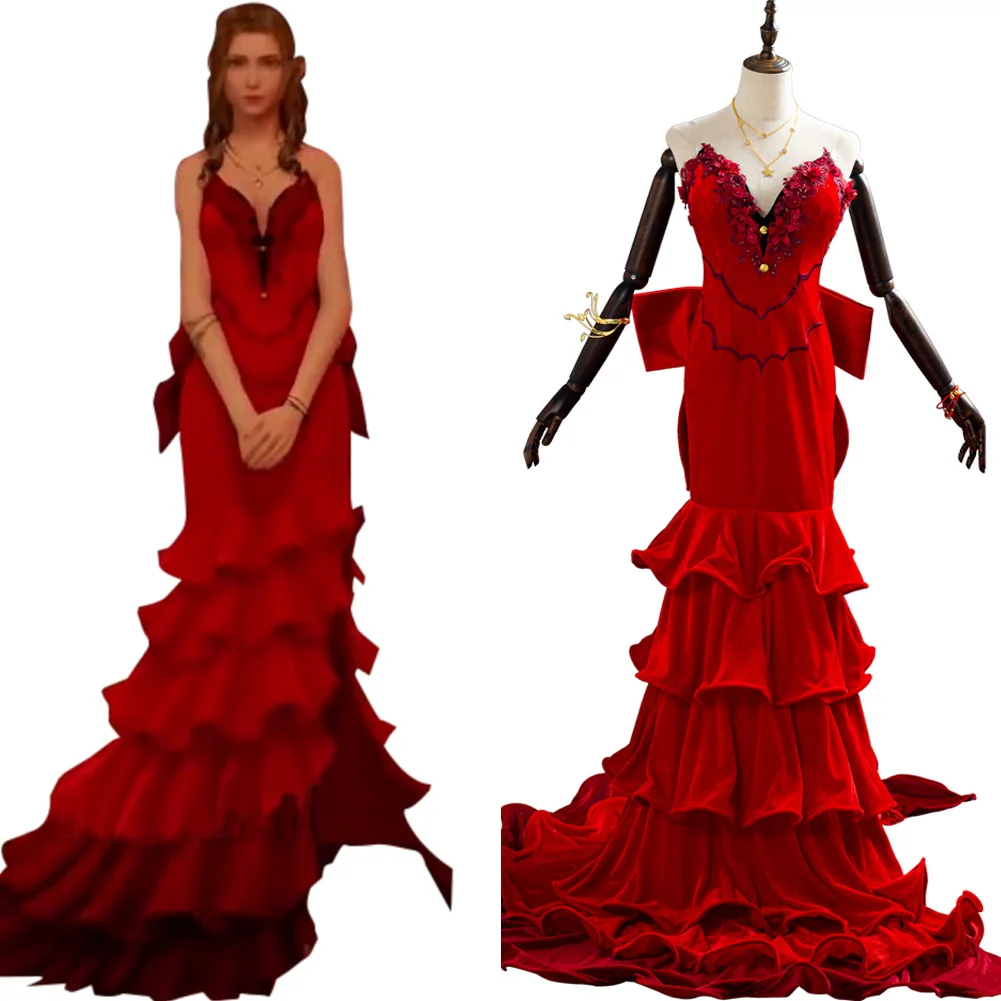 Костюм для косплея эрации гейнборо из игры финальная фантазия VII длинное платье