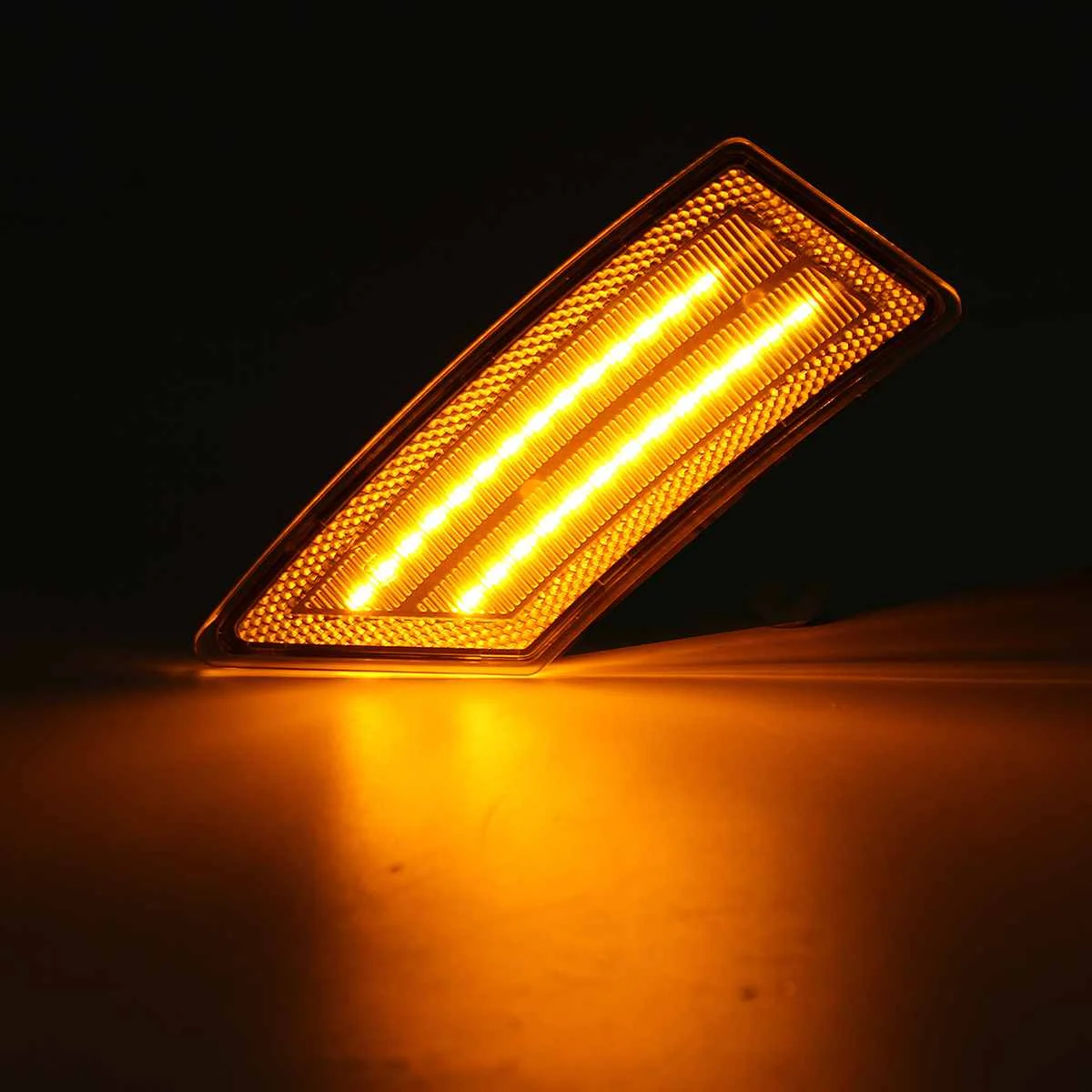 

2pcs Flowing LED Side Marker Repeater Light For Ford Ranger 2019-2020 XL XLT Lariat Amber Front Bumper Turn Signal Lights Lamp