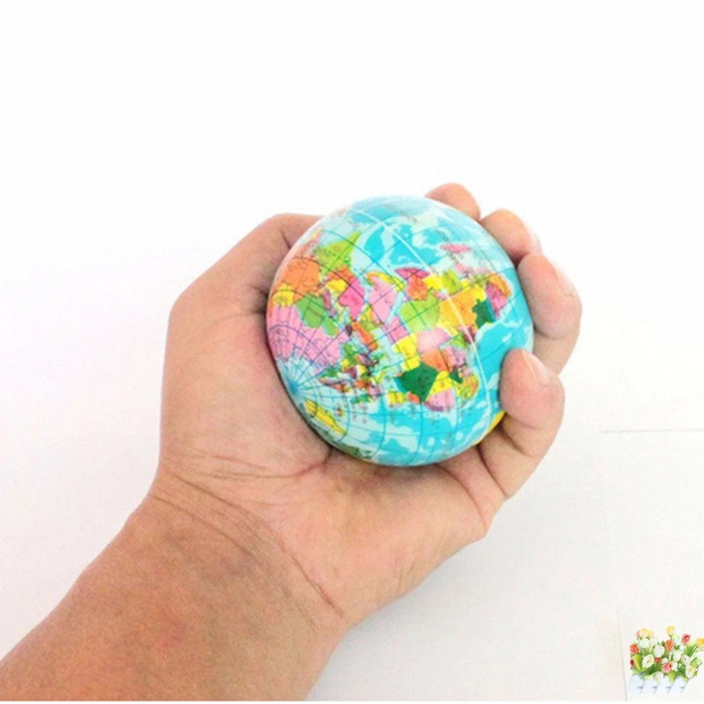 

1pcs Relief World Map Foam Ball Atlas Globe Palm Ball Planet Earth squeeze oyuncak gadgets squeeze antistress Stress