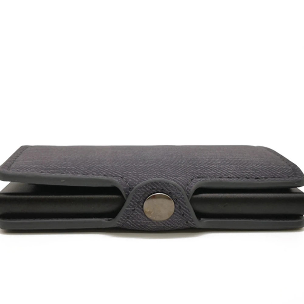 1 шт. из искусственной кожи алюминиевый кошелек для карт кредитный держатель с