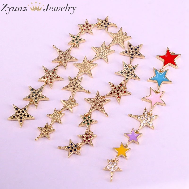 5 шт. новые ювелирные изделия золотого цвета ожерелье с кулоном s color ful CZ