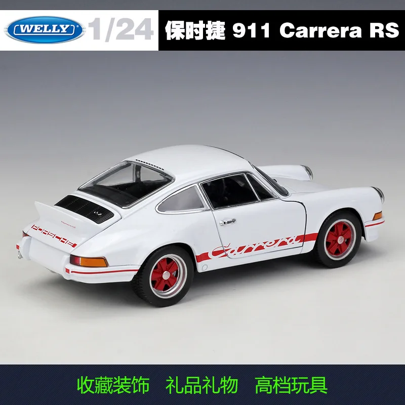 Модель автомобиля Welly 1:24 1973 Porsche 911 Carrera из сплава литой и игрушечный автомобиль