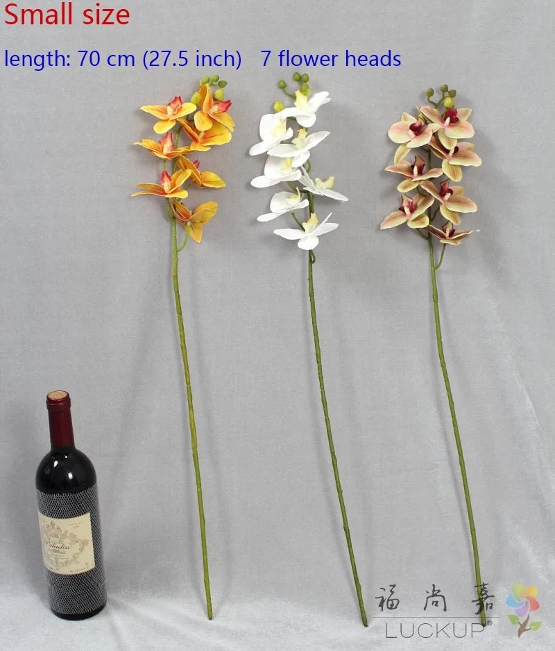 Artificial Cymbidium Faberi Rolfe Moth Orchid Butterfly Flower Stem for House Home Wedding Festival Decoration - F551 image 3