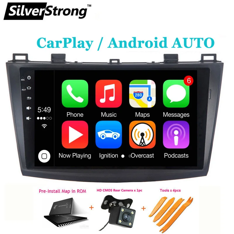 Автомобильный gps 2 DIN SilverStrong OctaCore 32G Android 9 0 для Mazda 3 с корпусом CANBUS DIN|Автомагнитолы|
