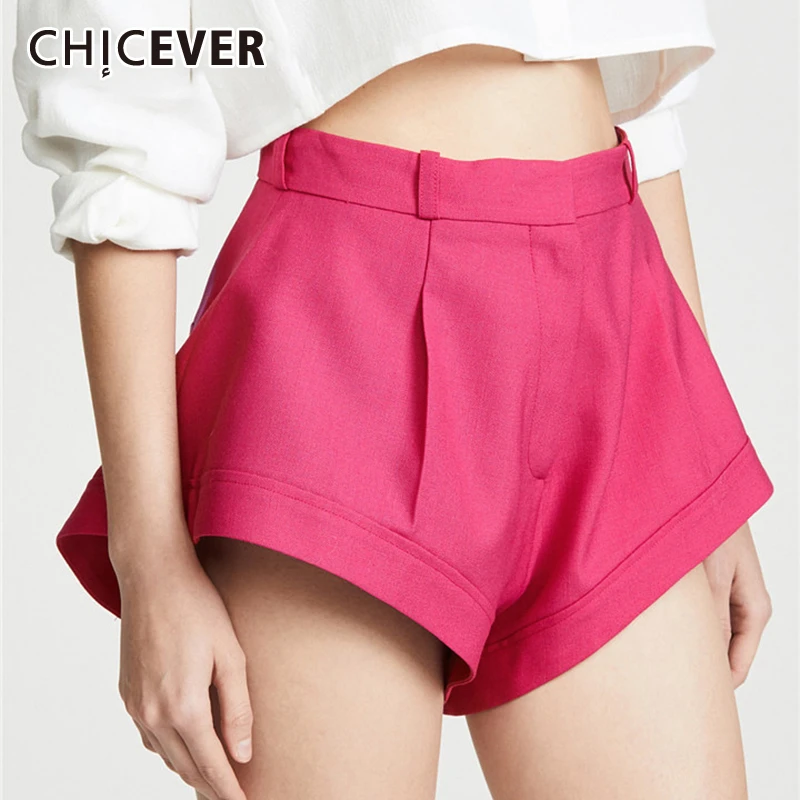 

Повседневные женские шорты CHICEVER с высокой талией, сексуальные пляжные стильные короткие брюки, Женская Летняя мода 2020, большой размер