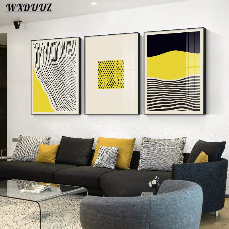 Скандинавский современный простой абстрактный цвет художественный Декор