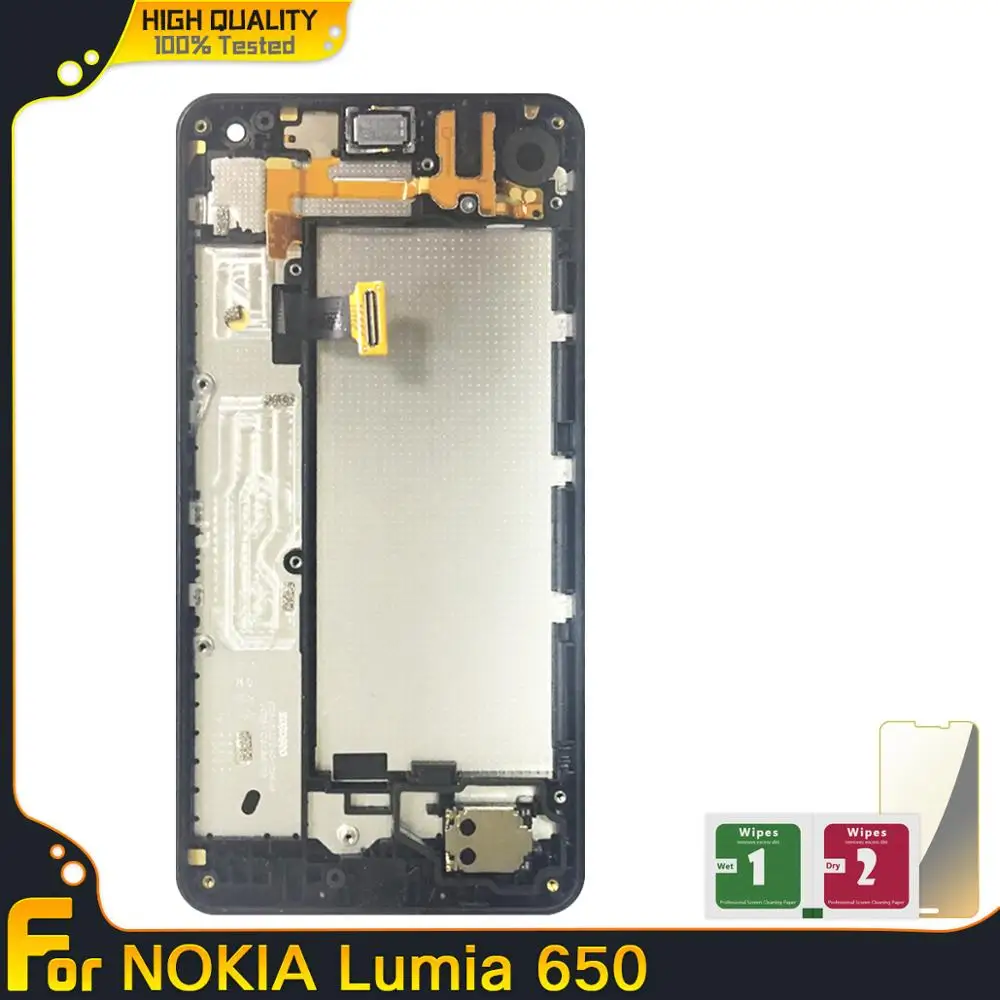 Новый ЖК дисплей сенсорный экран дигитайзер сборка LCDs с рамкой для Microsoft Nokia Lumia 650