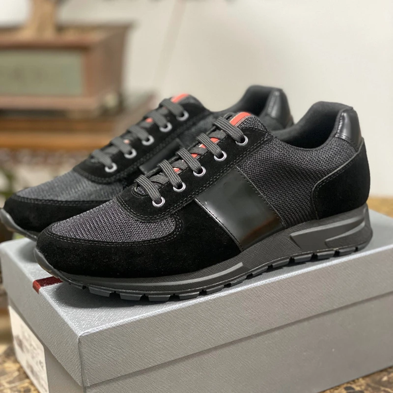 

2021 Men Black TRAINERS Casual shoes low top Lace up mesh Sneakers Strap Run Away shoes Luxury Designers Brand flat shoes boots