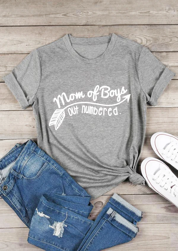 Футболка с надписью Mom Of Boys модная летняя хлопковая baygirl harajuku со слоганом