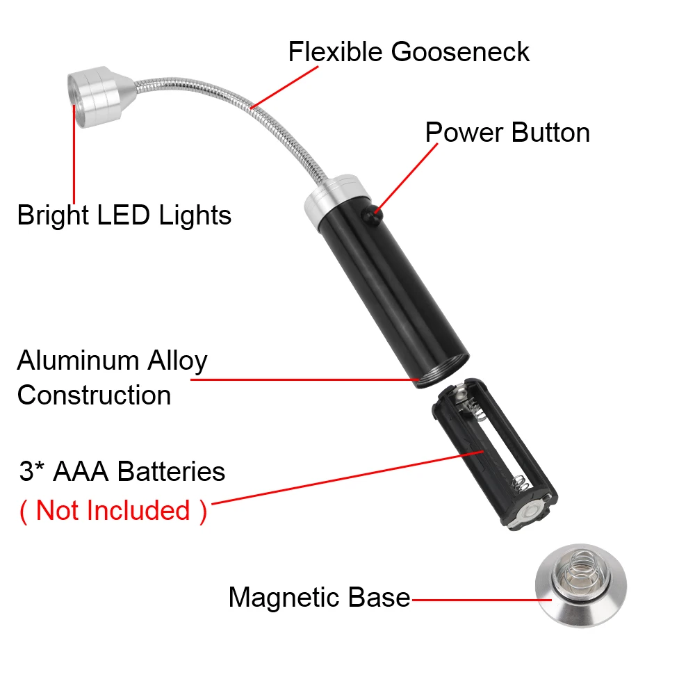 Суперъяркий регулируемый светильник на 360 ° для барбекю гриля уличное освещение