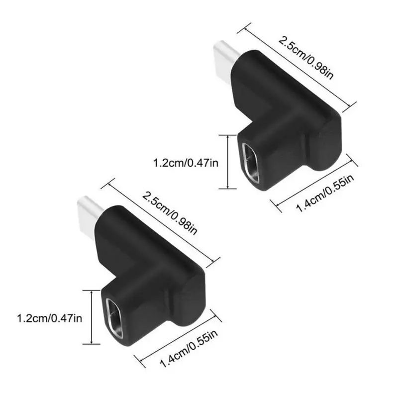 Переходник Mini USB 3 1 Type C папа мама 90 градусов прямоугольный конвертер для