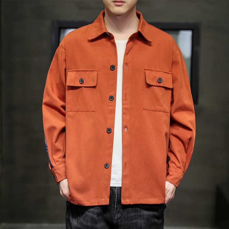 

Nice Men Cargo Jackets Coats Men Spring Daily Casual Tide Brand Jacket Male Chinese Style Print Outwear M-5XL