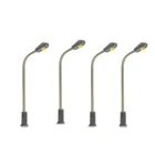 1:300 масштабная модель уличный медный светильник для Diorama миниатюрный архитектурный пейзаж из нержавеющей стали белый светодиодный 3V модель медная лампа