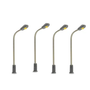 1:300 масштабная модель уличный медный светильник для Diorama миниатюрный архитектурный пейзаж из нержавеющей стали белый светодиодный 3V модель медная лампа